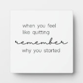 Onthoud waarom je Kantoor Desk Sign. begon Fotoplaat (Voorkant)