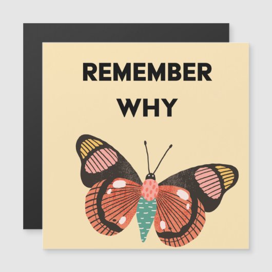 Onthoud waarom Vlinder Magnetische Kaart Magnetische Uitnodiging (Voorkant / Achterkant)