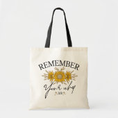 Onthoud waarom zonnebloem monogram Inspirerend Tote Bag (Voorkant)