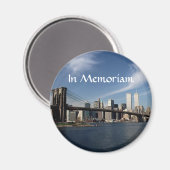 Onthoud wanneer ~ In Memoriam ~ Twin Towers WTC NY Magneet (Voorkant / Achterkant)