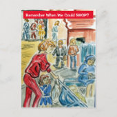 Onthoud wanneer we konden winkelen briefkaart (Voorkant)