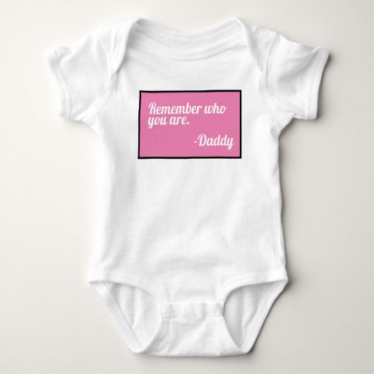 "Onthoud wie je bent" voor baby Romper (Voorkant)