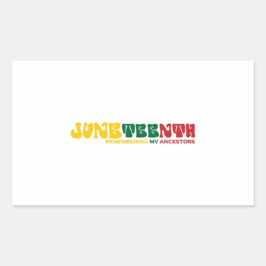 Onthouden mijn voorouders Juneteenth Vieren, Rechthoekige Sticker (Voorkant)