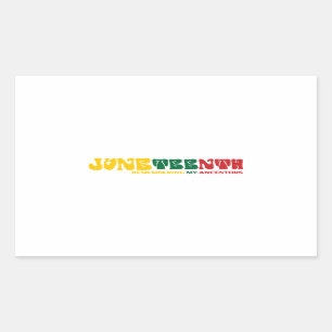 Onthouden mijn voorouders Juneteenth Vieren, Rechthoekige Sticker
