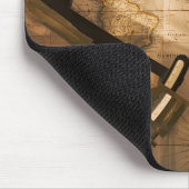 Onthoudend, kompas en telescoop op de Nautische ka Muismat (Hoek)