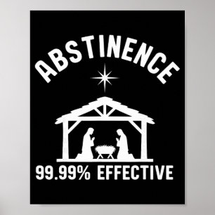 Onthouding 99,99 procent effectief Kerstmis Christ Poster