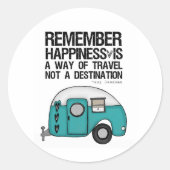 onthouding geluk ronde sticker (Voorkant)