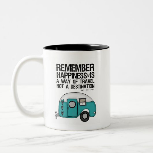 onthouding geluk tweekleurige koffiemok (Links)