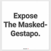 Onthul de gemaskerde Gestapo Hankamer Artjunkhaus  Sticker (Vel)