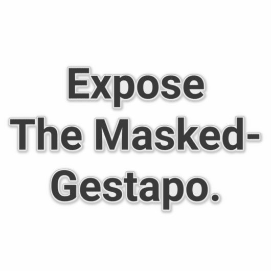 Onthul de gemaskerde Gestapo Hankamer Artjunkhaus Sticker (Voorkant)
