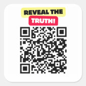 Onthul de waarheid vierkante sticker (Voorkant)