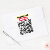 Onthul de waarheid vierkante sticker (Envelop)