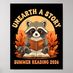 Onthul een verhaal zomerlezen 2026 wasbeer poster