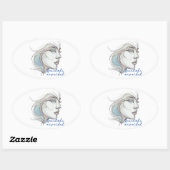 onthuld ovale sticker (Vel)