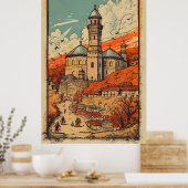 Onthulling Kosovo: een vintage reisavontuur Poster (Keuken)