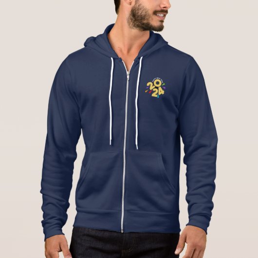 Onthulling Nieuwjaar van 2024 | Mannen Full-zip Hoodie (Voorkant)