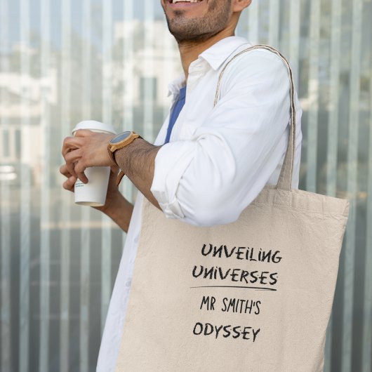 Onthulling Universes gepersonaliseerde natuurkunde Tote Bag