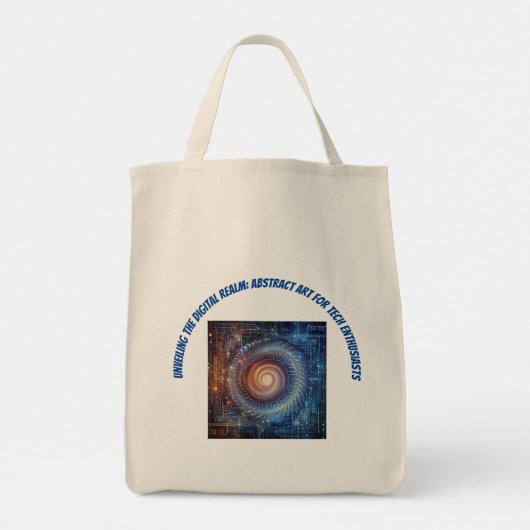 Onthulling van het digitale domein tote bag (Achterkant)