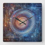 Onthulling van het digitale domein vierkante klok (Voorkant)