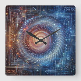 Onthulling van het digitale domein vierkante klok