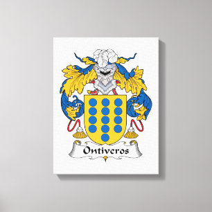 Ontiveros Family Crest Canvas Afdruk