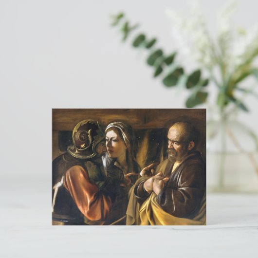 Ontkenning Saint Peter door Caravaggio (1610) Briefkaart (Staand voorkant)