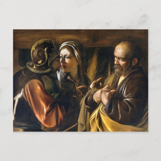 Ontkenning Saint Peter door Caravaggio (1610) Briefkaart (Voorkant)