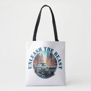 Ontketen De Beest Amerikaanse Spierauto Tote Bag