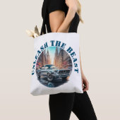 Ontketen De Beest Amerikaanse Spierauto Tote Bag (Dichtbij)