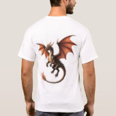 Ontketen de Draak: Fantasie Kunst Kleding T-shirt (Achterkant)