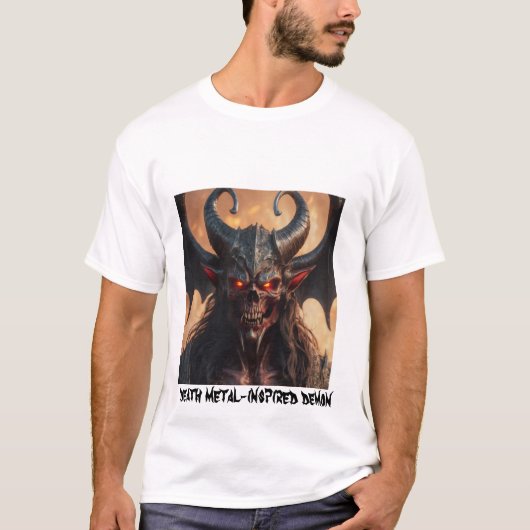 Ontketen de duisternis met onze Demon T-shirt (Voorkant)