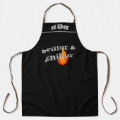 Ontketen de Grill Master, gepersonaliseerde Black  Schort (Voorkant)