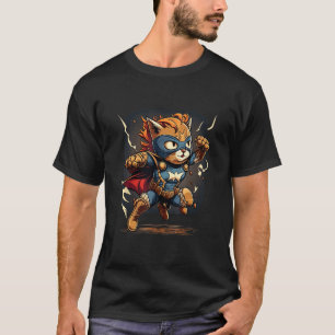 Ontketen de Held Binnen Onze Cartoon Kat Superheld T-shirt