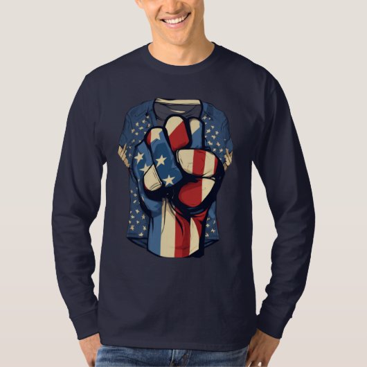 Ontketen de kracht: Dynamic T-Shirt Design" (Voorkant)