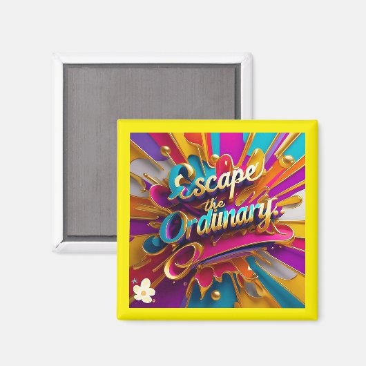 "Ontketen de levendigheid van het leven" Magneet (Voorkant / Achterkant)