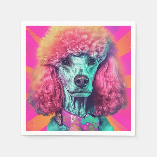 Ontketen de Poodle Cocktail servet (Voorkant)