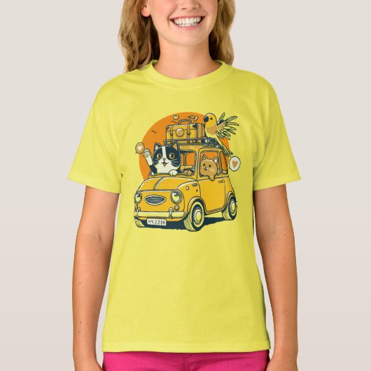 Ontketen de sensatie van een roadtrip met Cat Pals T-shirt (Voorkant)