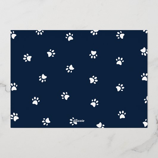 Ontketen de vreugde huisdier foto folie feestdagenkaart (Achterkant)