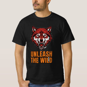 Ontketen De Wilde Woeste Wolf T-shirt