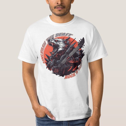 Ontketen het Beest: Rock ’n’ Roar T-shirt (Voorkant)
