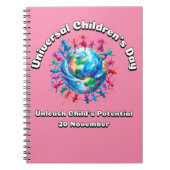 Ontketen het potentieel van het kind. Wereldkinder Notitieboek (Voorkant)