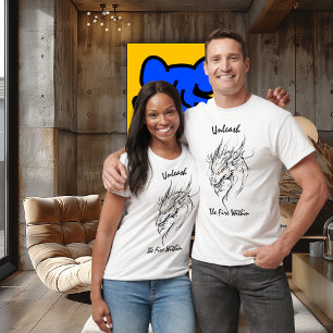 Ontketen het vuur binnenin - Fierce Dragon Line Ar T-shirt