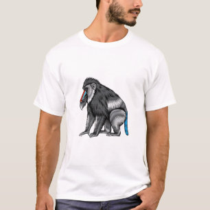 Ontketen innerlijke kracht: krachtige Mandrill T-shirt