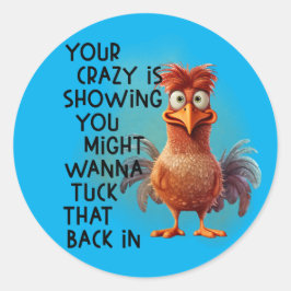 Ontketen je eigenheid: De Crazy Saga Ronde Sticker