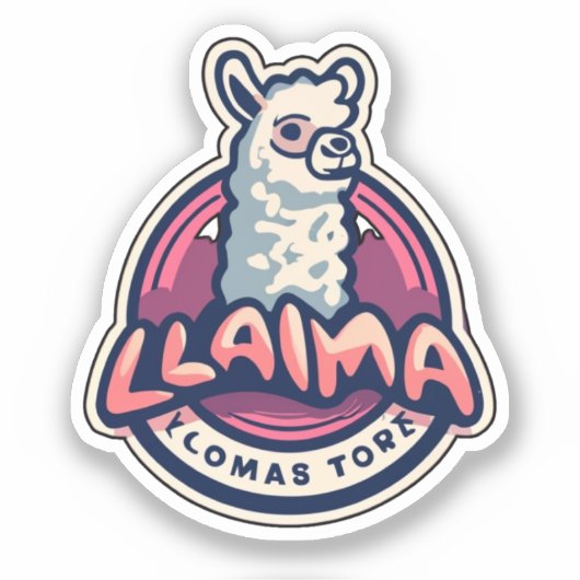 Ontketen je Innerlijke Artiest met Llama Sticker S (Voorkant)