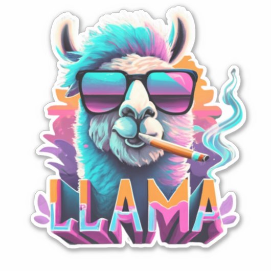 Ontketen je Innerlijke Artiest met Llama Sticker S (Voorkant)
