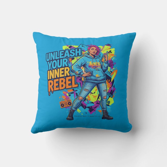 Ontketen je innerlijke rebel -  kussen (Achterkant)