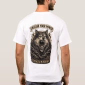 Ontketen je kracht — Sterkte zit van binnen T-shirt (Achterkant)