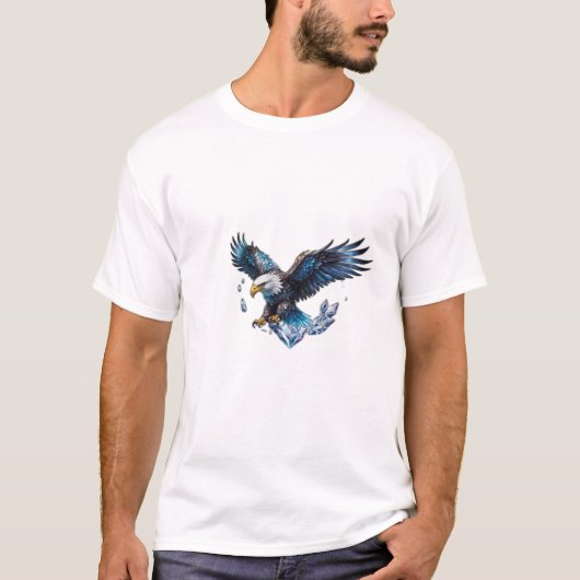 Ontketen je wilde kant met de Fierce Crystal Eag T-shirt (Voorkant)