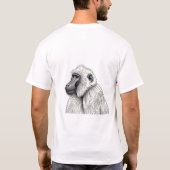 Ontketen kracht: Yellow Baboon T-shirt (Achterkant)